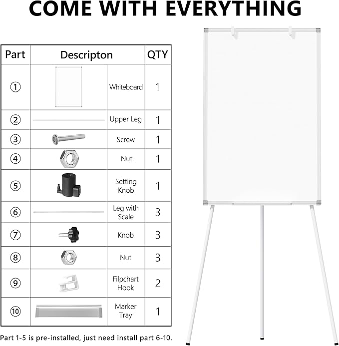 Large Whiteboard with Stand - Image 7