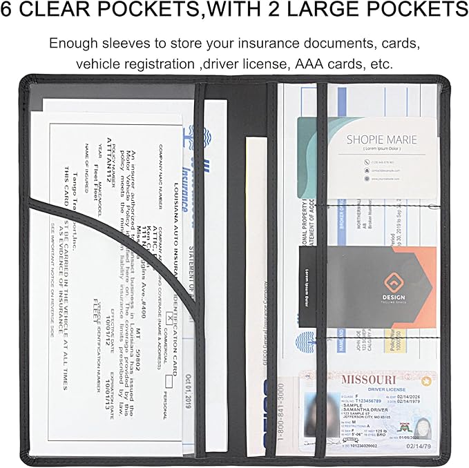 Premium Car Registration & Insurance Card Holder - Image 4
