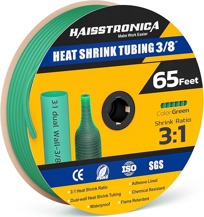 haisstronica 3:1 Heat Shrink Tubing, Shrink Ratio Adhesive Lined Marine Grade by HAISSTRONICA