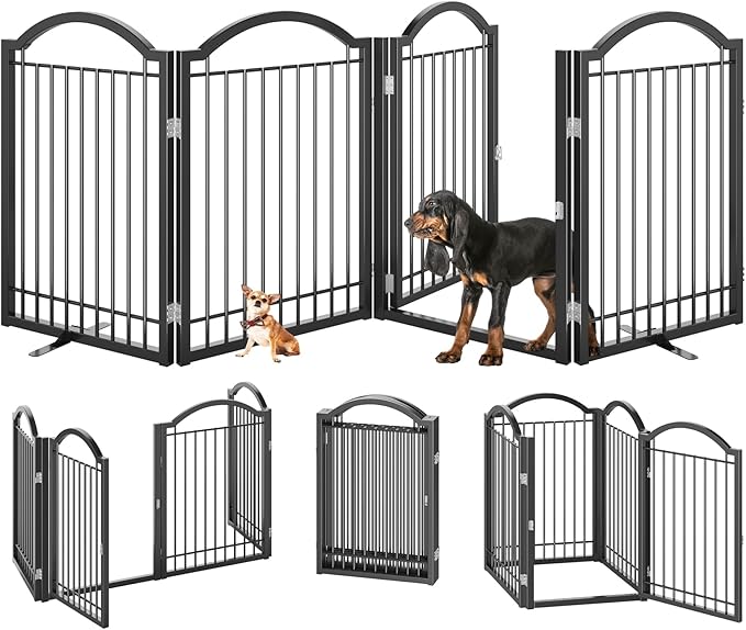 BHG Metal No-Assembly Freestanding Dog Gate - Image 3