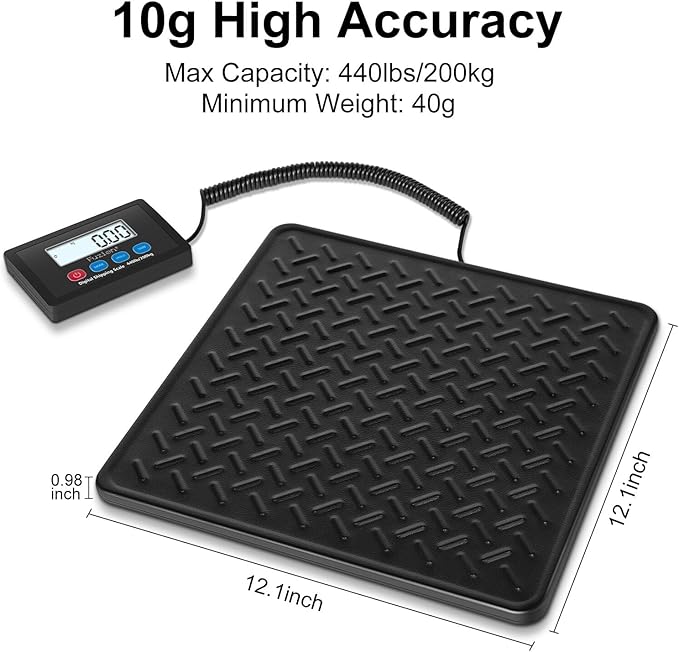 Fuzion Shipping Scale, 440LB x 10g High Accuracy Digital Postal Scale, Durable - Image 2