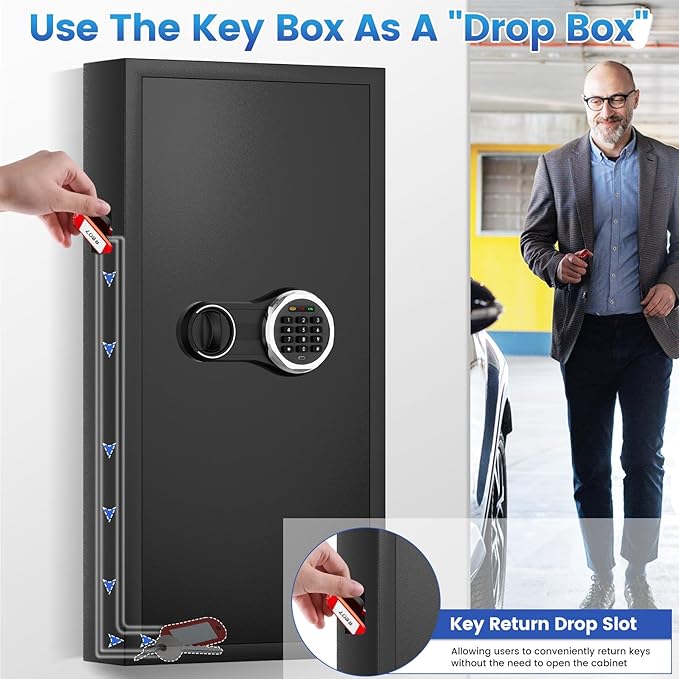 254 Keys Digital Key Lock Box Wall Mount - Image 3