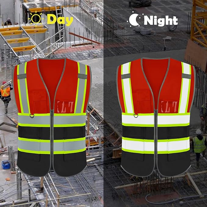 BeautyWill Custom Logo 10/20 Pack Safety Vest Class2 High Visibility Vest - Image 5