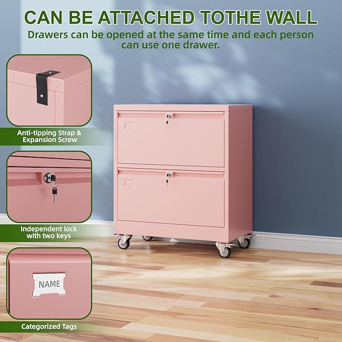 Aobabo 2 Drawer LateralFile Cabinet - Image 6