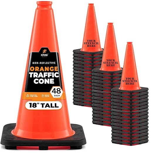 Xpose Safety 18 Inch Orange Traffic Cones, Kids and Construction by XposeSafety