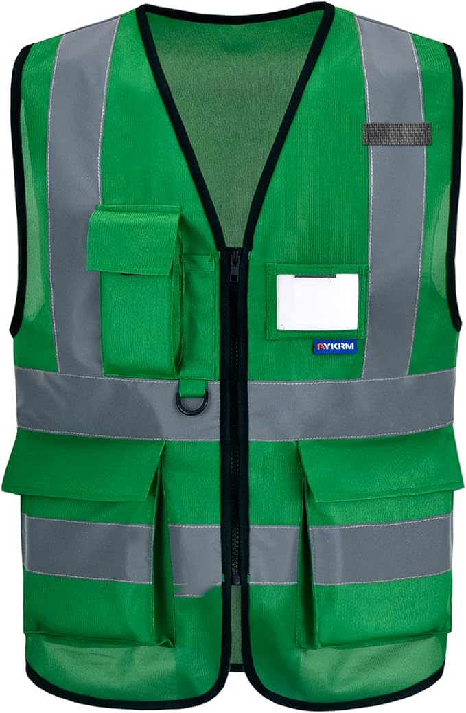 A-SAFETY 6XL 7XL 8XL plus size green safety vest big and tall by A-SAFETY