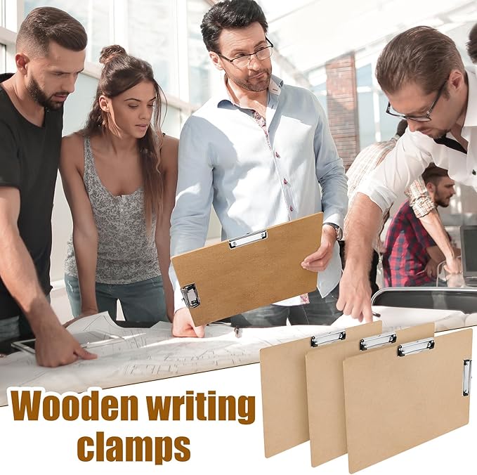 Henoyso 24 Pcs 11x17 Clipboard Wooden Lap Board - Image 5
