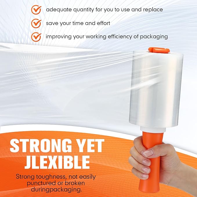 Jutom 16 Pcs Stretch Wrap Roll Plastic Wrap - Image 3