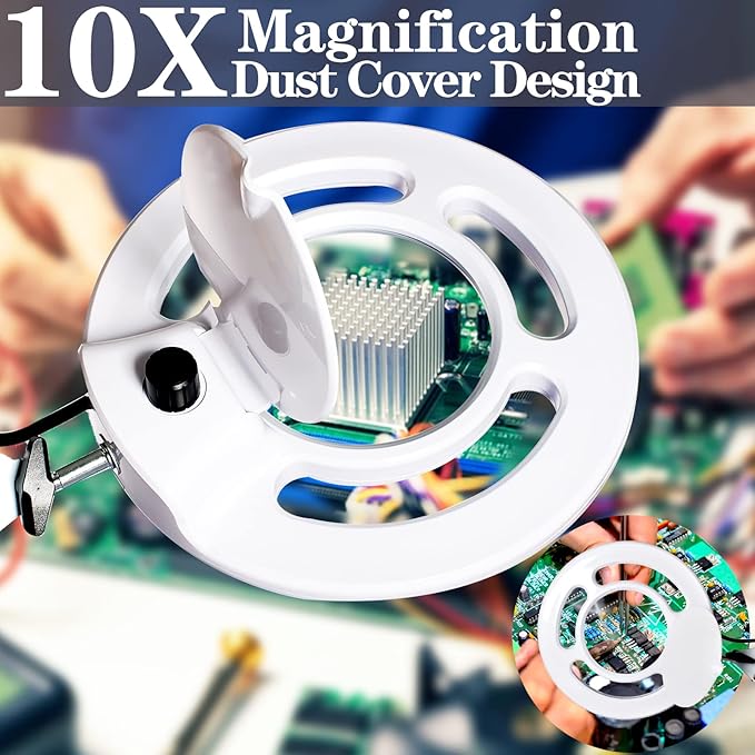 10X Magnifying Glass with Light, KIRKAS 2, 200 Lumens LED Magnifying Lamp with - Image 2