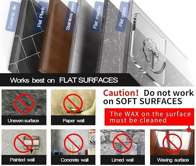 ZESLMG Heavy Duty Sticky Wall Hooks - Image 6