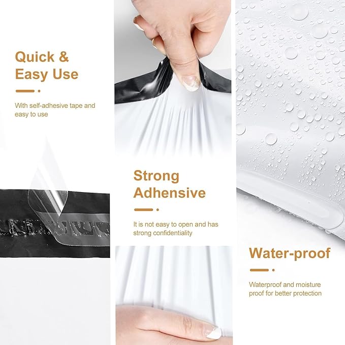 METRONIC Large Poly Mailers 24x24" 600PC White, Strong Adhensive Shipping Bags - Image 4