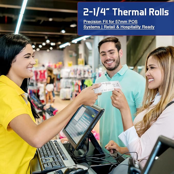 Premium 2 1/4 x 85 Thermal Paper Rolls - Image 2