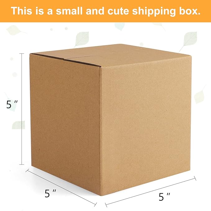 Eupako 5x5x5" Cardboard Box Mailers 25 Pack Brown Cube Corrugated Small - Image 2