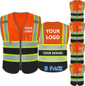 BeautyWill Custom Logo Safety Vest Class 2 High Visibility Reflective Vest by BeautyWill