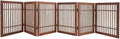 Pet Dog Gate Strong and Durable Freestanding Folding Acacia Hardwood Portable by Urnporium