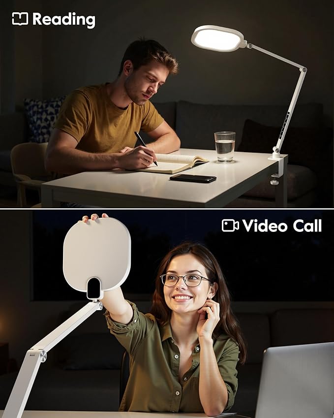 Led Desk Lamp with Clamp, 1200LM Dimmable Home Office Desktop Light, - Image 2