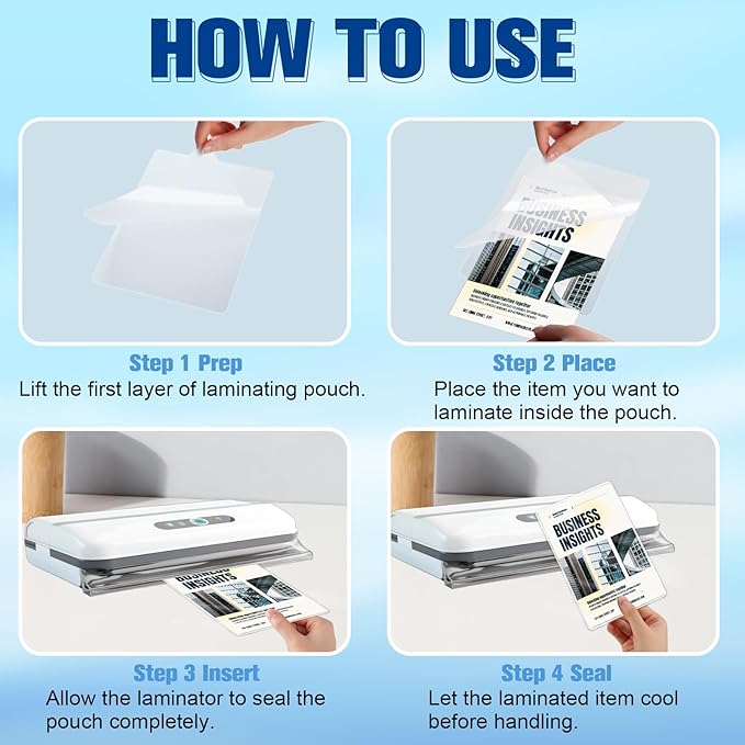 200 Pack 5mil 3“x5" Thermal Laminating Pouches Badge Laminate Pouches Clear - Image 4