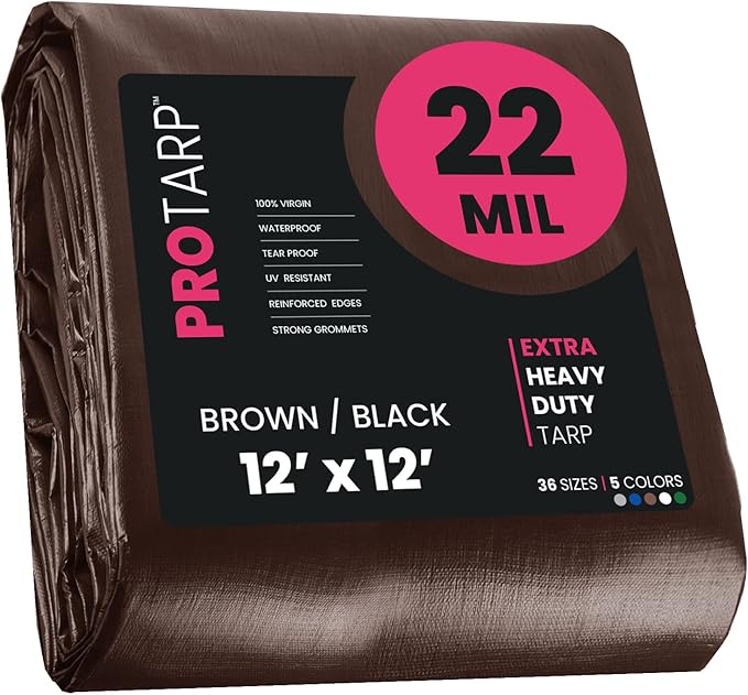 PROTARP Extreme Heavy Duty 22 Mil Tarp Cover, Waterproof, UV Resistant by Protarp