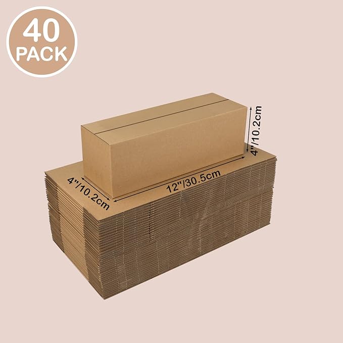 EdenseeLake 40 Pack 12x4x4 inches Shipping Boxes Small Cardboard Boxes - Image 2