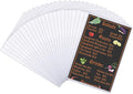 Henoyso 25 Pcs 8.5" x 14" Menu Cover Rigid Print Protectors Clear Heavy Duty by Henoyso