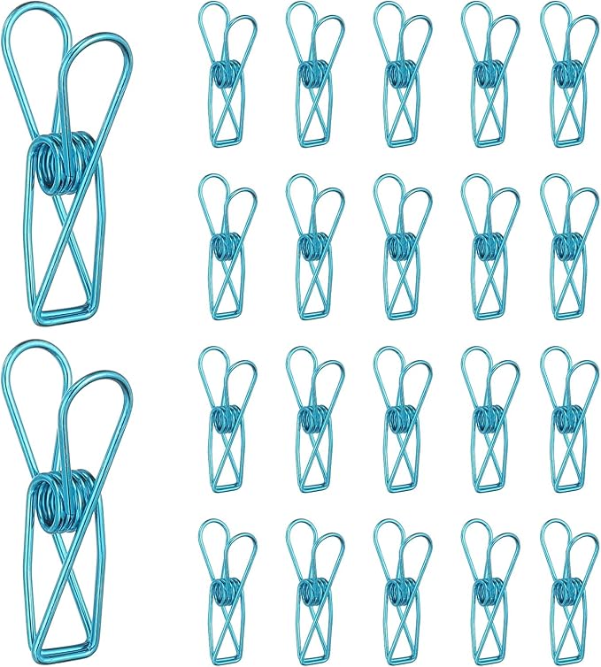 PATIKIL 50Pcs Paper Office Binder Clips, 1.26" Small Metal Wire Hollow Out by PATIKIL
