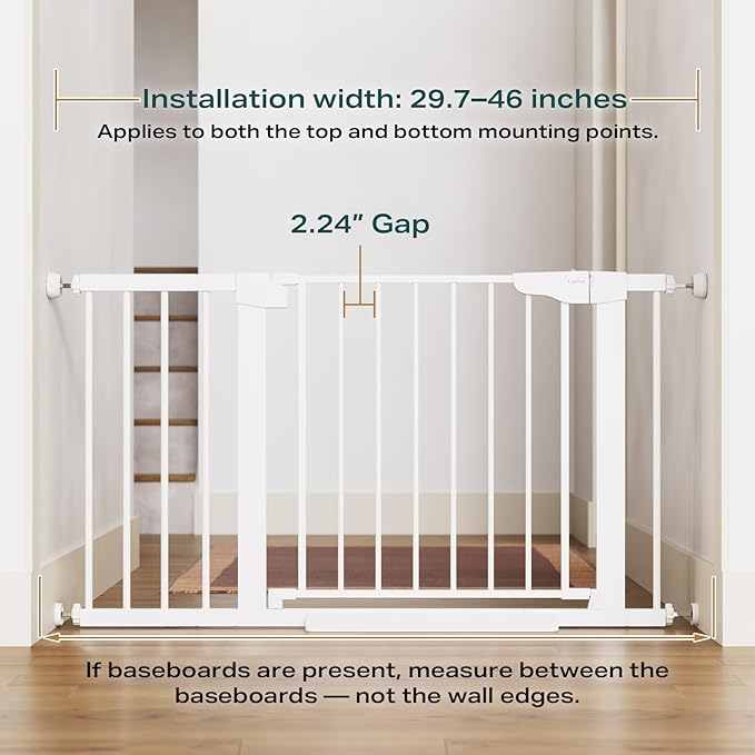 Cumbor 29.7-46" Baby Gate for Stairs, Toddler Safety Essentials for The House - Image 2