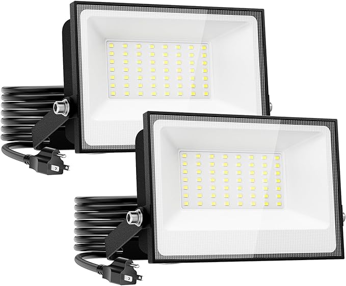 Onforu 40W Flood Lights Outdoor, 4000lm Bright LED Plug in Work Light, 6500K by Onforu