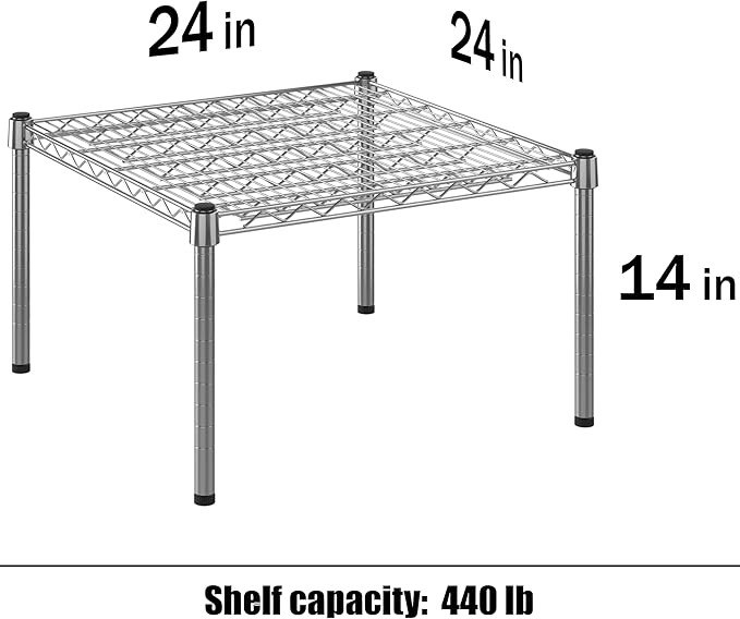 24" Deep x 24" Wide x 14" Height Wire Shelving Kit | 1-Tier | NSF Commercial - Image 3