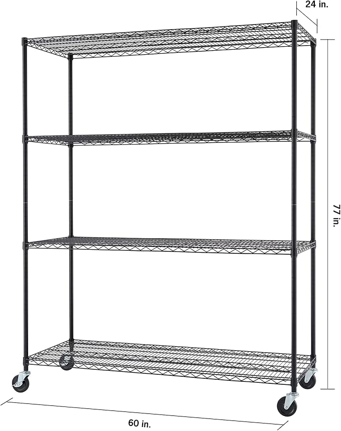 Trinity Basics 4-Tier Adjustable Wire Shelving - Image 3