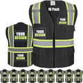 BeautyWill Custom Safety Vest Customized Logo Class 2 High Visibility by BeautyWill