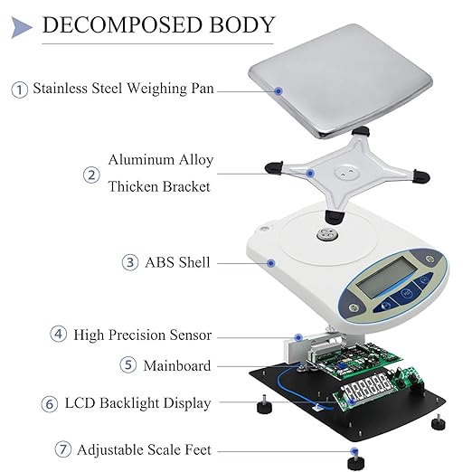 CGOLDENWALL Lab Scale 15kgx0.1g Digital Precision Scale Electronic Balance - Image 6