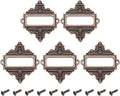 uxcell 5 Pcs Metal Label Holder, 2.2 x 2.4 Inch Small Vintage Card Frame Tag by uxcell
