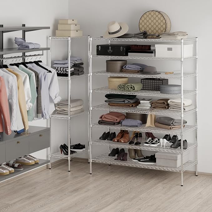 24" Deep x 54" Wide x 74" Height Wire Shelving Kit | 8-Tier | NSF Commercial - Image 5