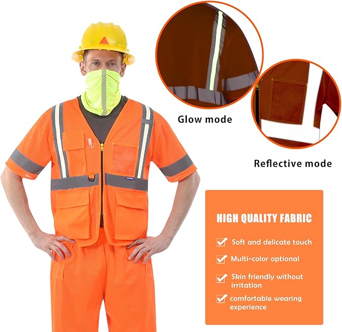 A-SAFETY High visibility Luminous vest Class 3 - Image 3
