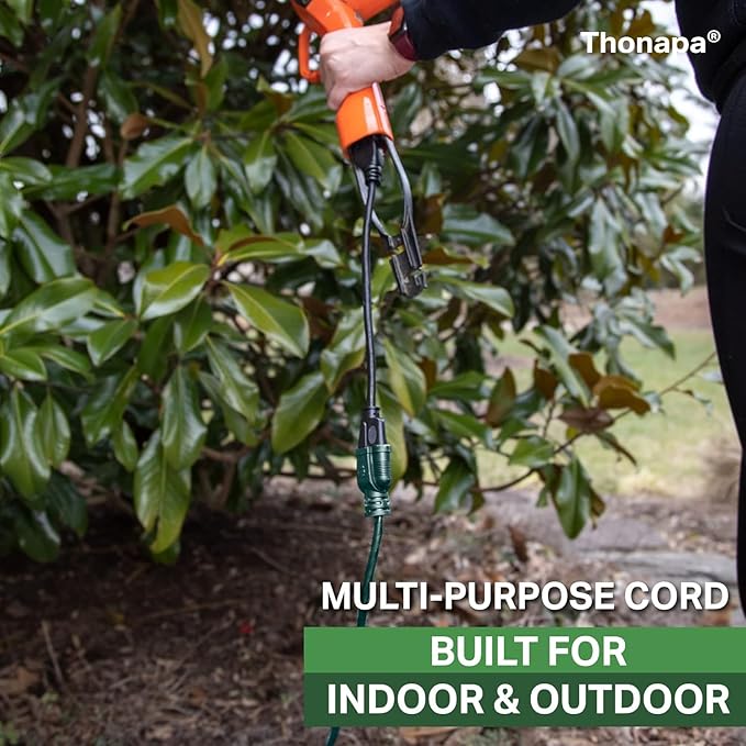 13 Amp Outdoor Extension Cord 10 ft, 16/3 SJTW 10ft Green Extension Cord 3 Prong - Image 8