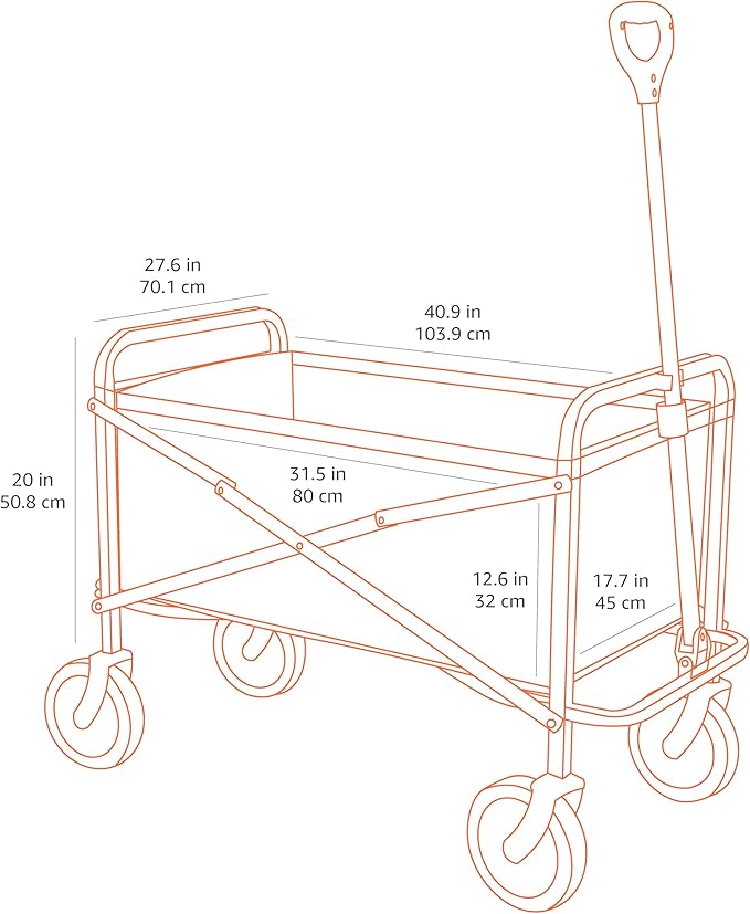 Amazon Basics Collapsible Folding Heavy Duty Utility Wagon - Image 3