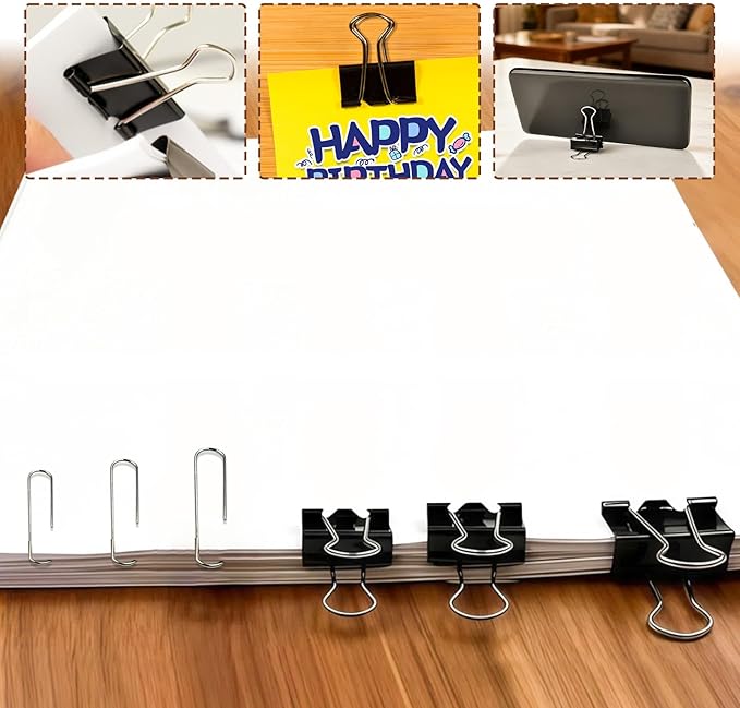 Binder and Paper Clips Set, Office Supplies - Image 6