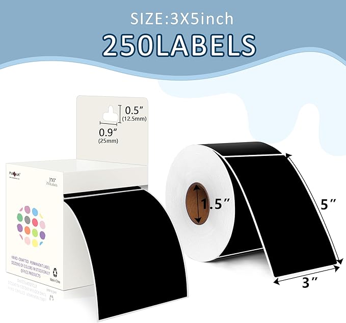 PARLAIM 3 X 5 Inch 4Rolls/1000 Per Rectangle Inventory Color Coding Labels - Image 2