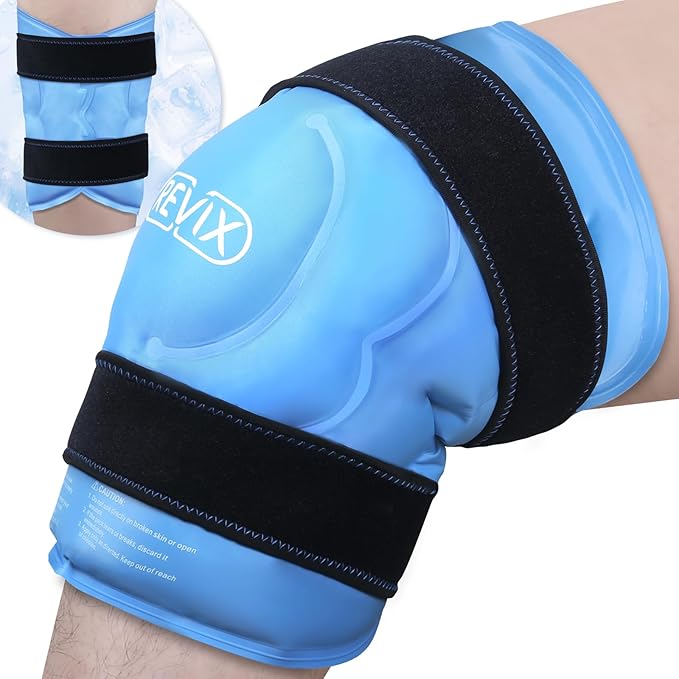 REVIX 20‘’ XXXL Knee Ice Pack Wrap Around Entire Knee, Extra Large Ice Pack by Feelbetterlivebetter