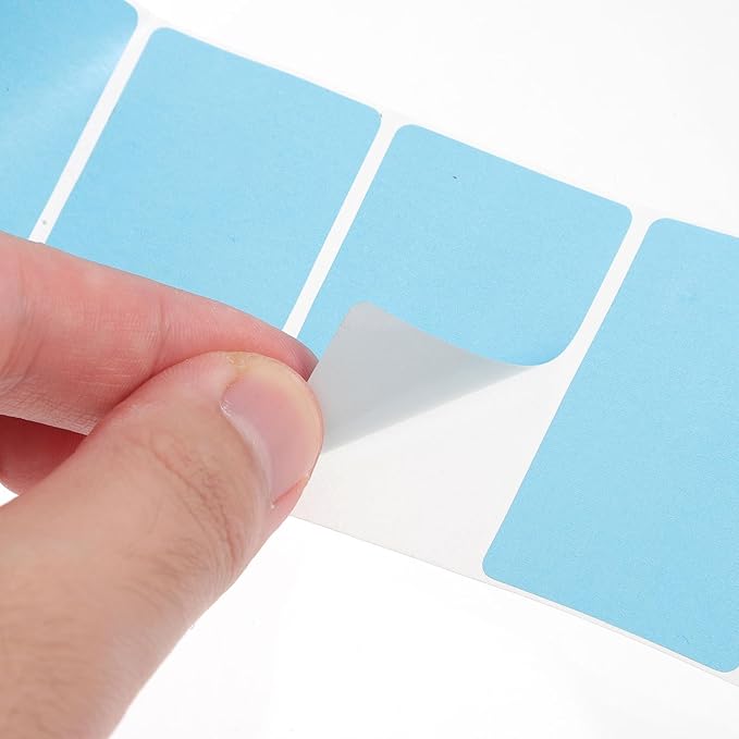 PartyKindom Self-Adhesive Thermal Label Roll Sky Blue Price Sticker - Image 5