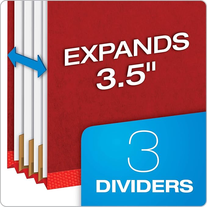 Pendaflex Pressboard Classification File Folders, 3 Dividers, 2/5 Tab Cut - Image 2