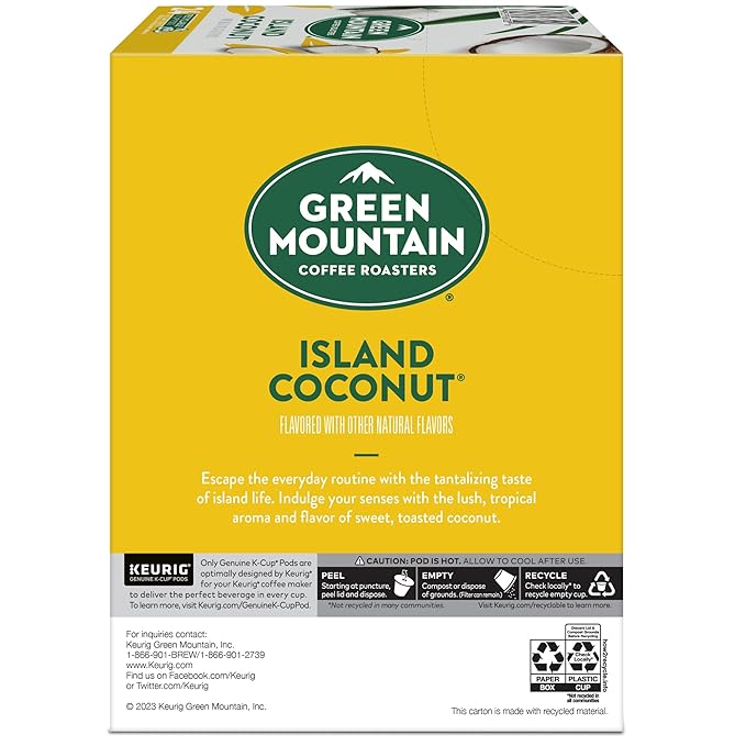 Green Mountain Coffee Roasters Island Coconut Keurig Single-Serve K-Cup Pods - Image 14