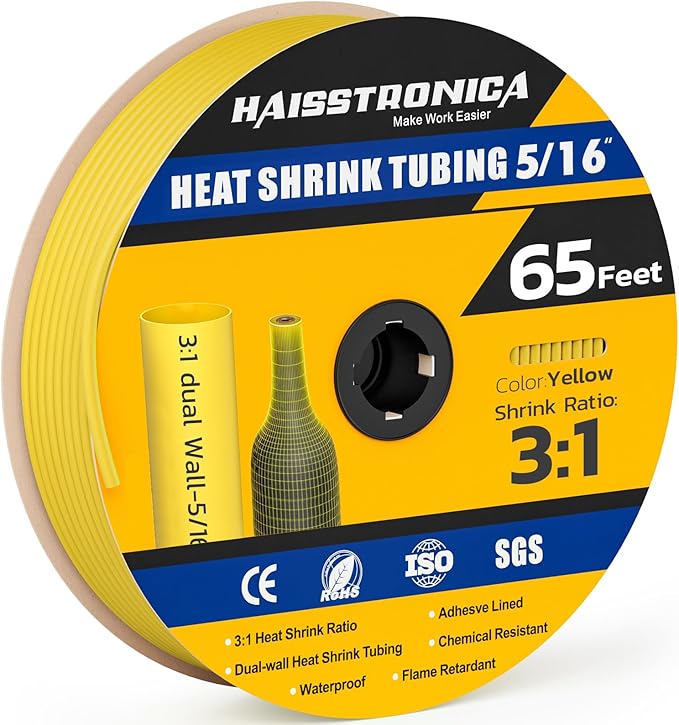 haisstronica 3:1 Heat Shrink Tubing, Shrink Ratio Adhesive Lined Marine Grade by HAISSTRONICA
