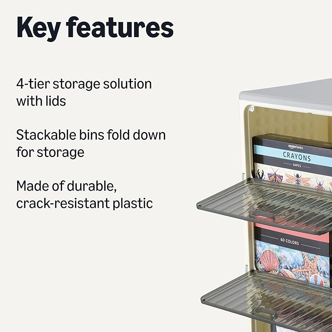 Amazon Basics 4-Tier Storage Bins - Image 3