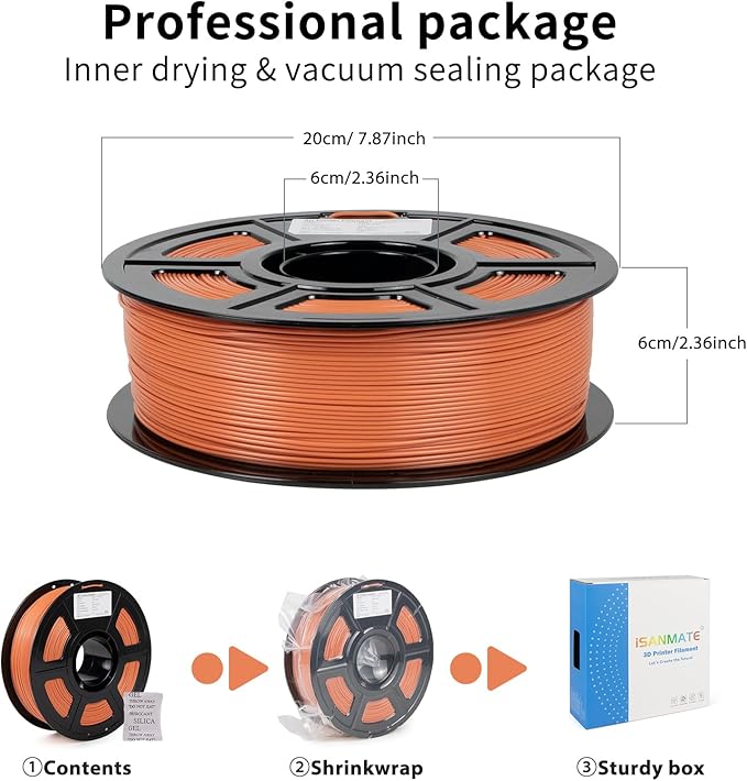 iSANMATE ASA Filament 1.75mm Terracotta 1KG, UV & Weather Resistant 3D Printer - Image 8