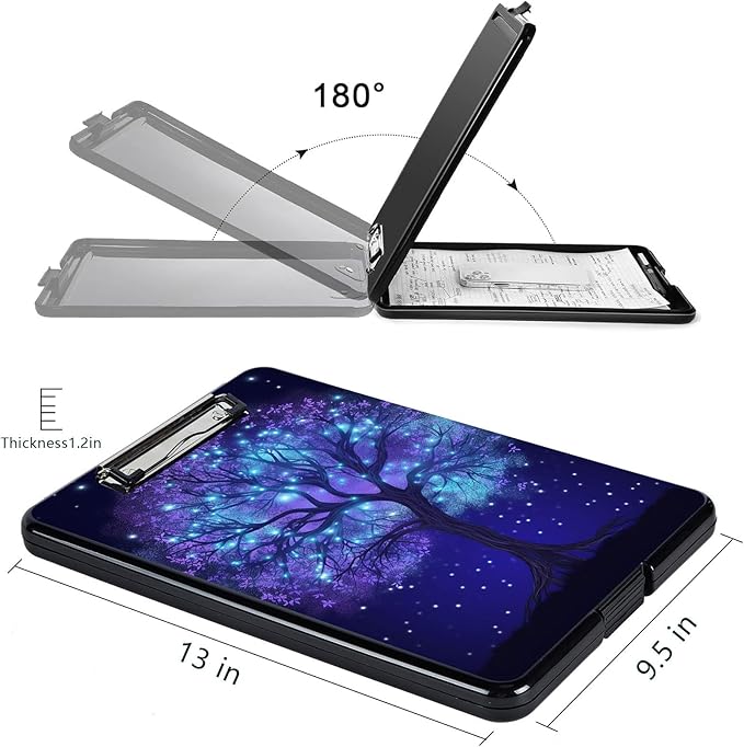 Clipboard with Storage, High Capacity Plastic Storage Clipboard with Pen Holder - Image 2