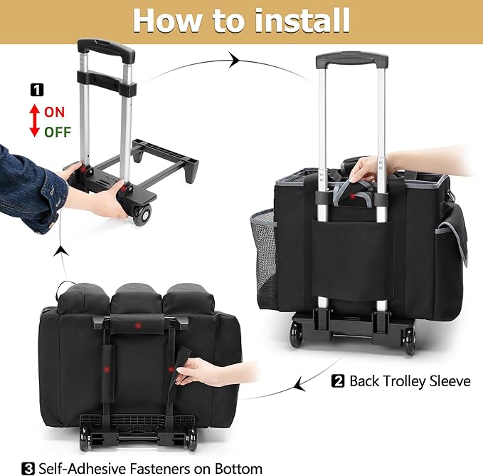 Large Cleaning Caddy with Detachable Trolley & Shoulder Strap, Cleaning - Image 4