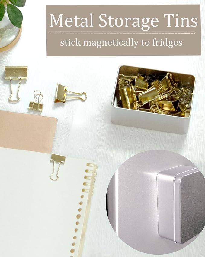 Assorted Binder Clips 0.75/1/1.25in 25-Pack -Gold Tone Clips - Image 3