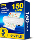 150 Pack 5 Mil Laminating Sheets, 9x11.5 Inches Thermal Laminating Pouches by BURVAGY