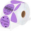 2 Inch Purple Round Thermal Labels, 600 Labels/Roll, Self-Adhesive Circle by BriCabel